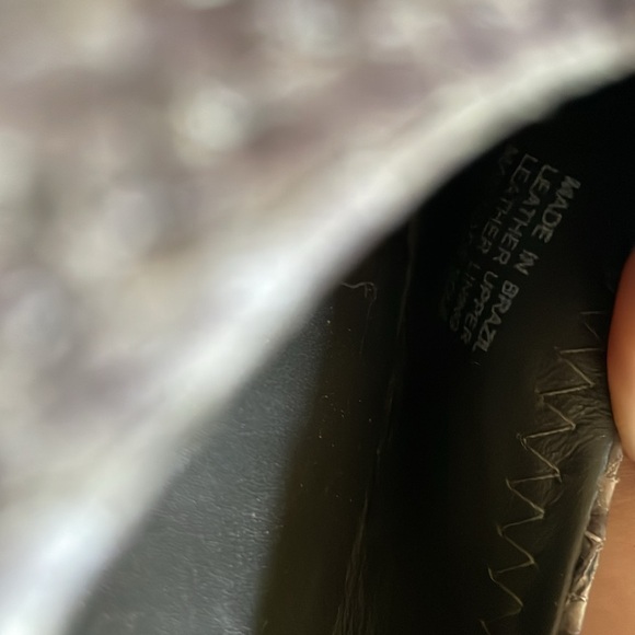 Tory Burch Snakeskin Ballet Flats Women’s‎ Size 7 Ballerina Leather Suede Gray - Picture 9 of 10